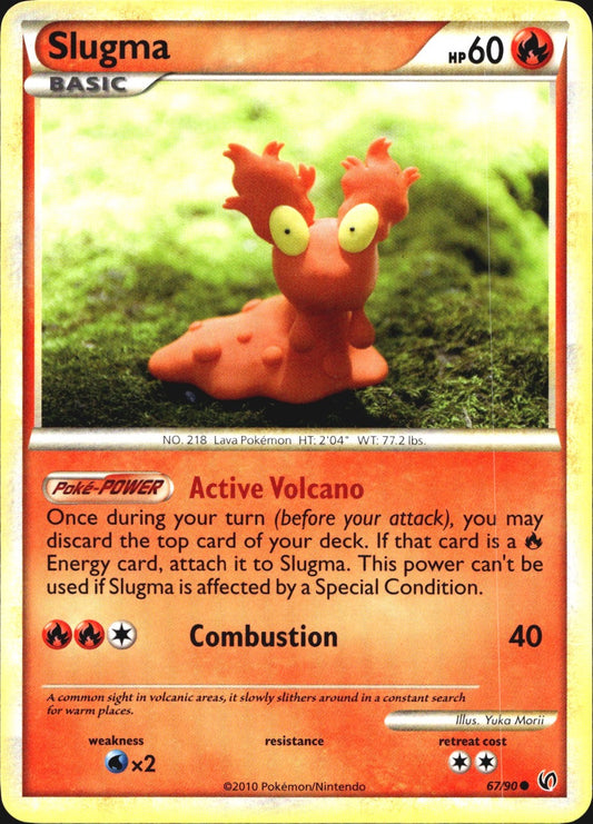 Slugma 67/90 Common HGSS Undaunted Pokemon Near Mint