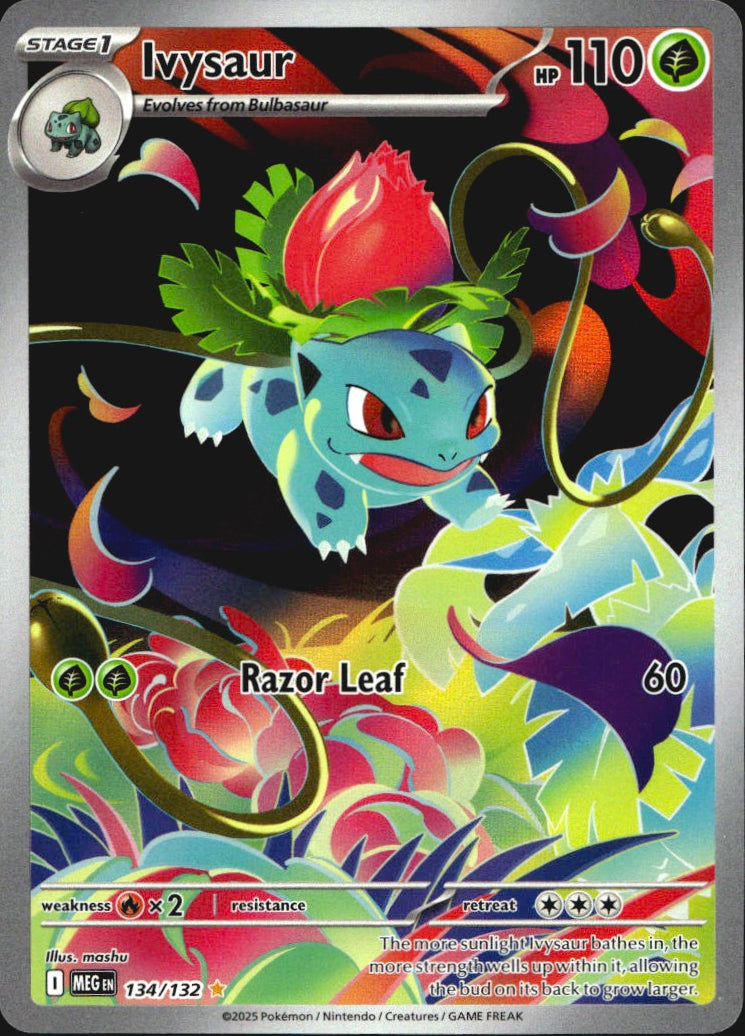 Ivysaur 134/132 Illustration Rare Mega Evolution Pokemon Near Mint