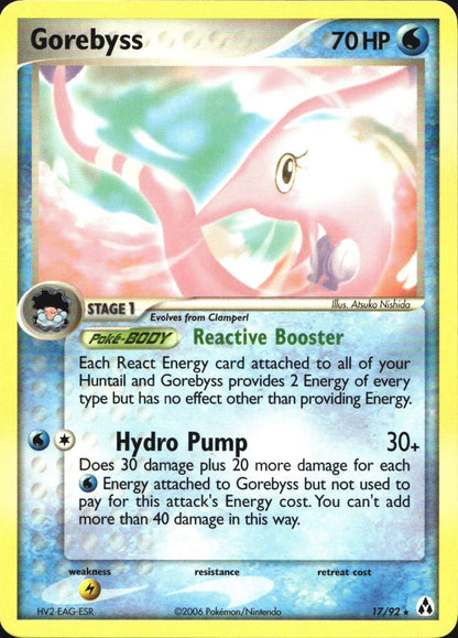 Gorebyss 17/92 Rare Legend Maker Pokemon Near Mint