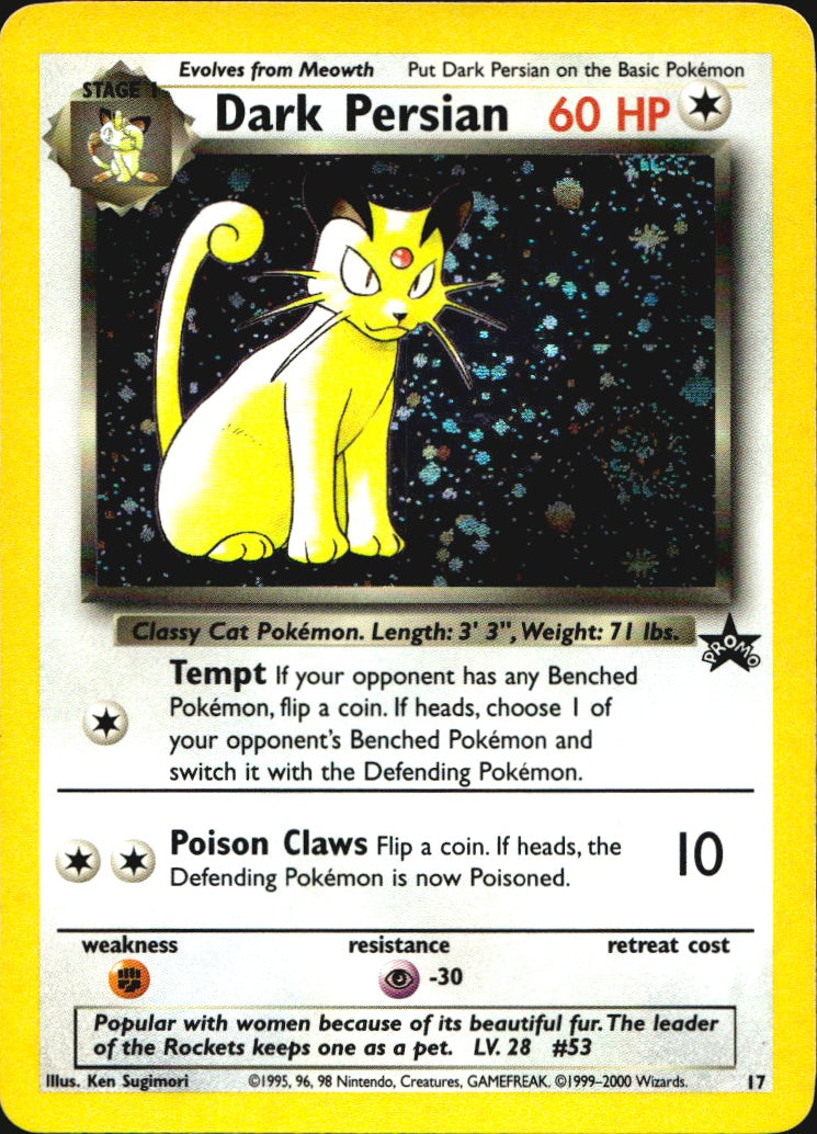 Dark Persian 17 Promo Wizards Black Star Promos Pokemon Lightly Played