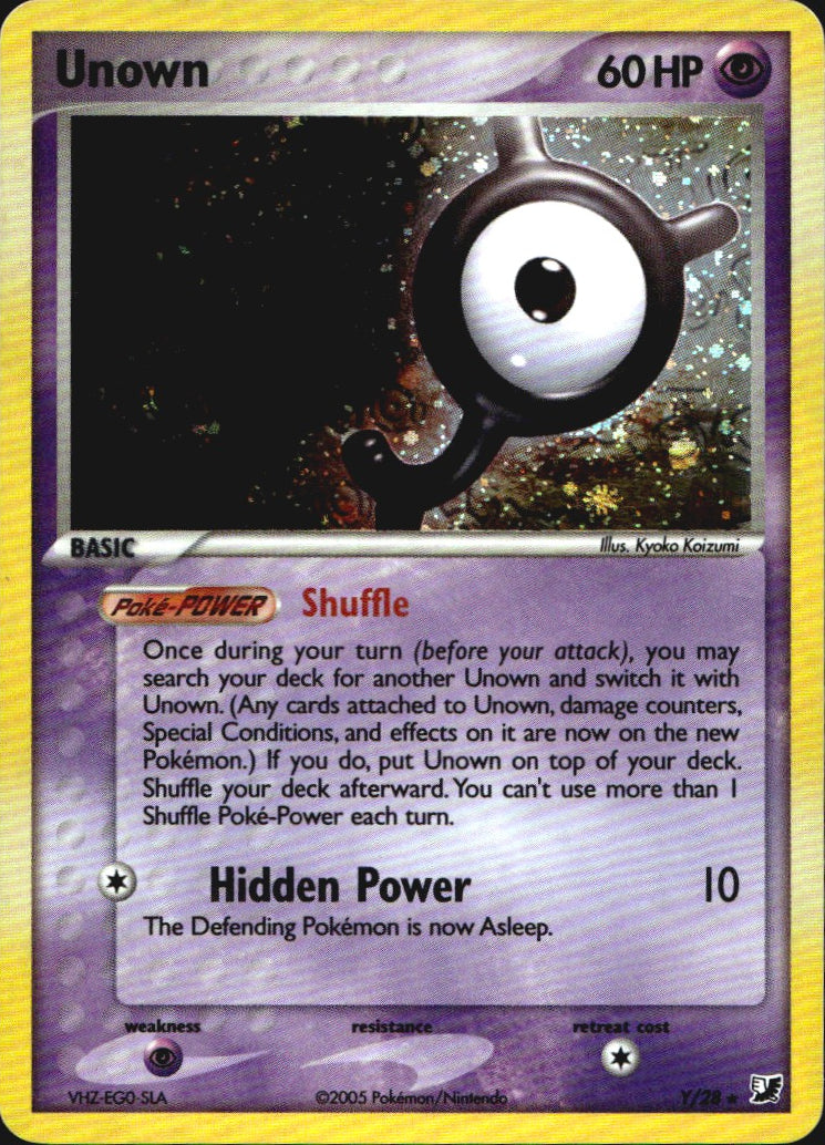 Unown Y/115 Rare Unseen Forces Pokemon Near Mint