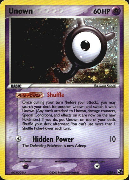 Unown Y/115 Rare Unseen Forces Pokemon Near Mint