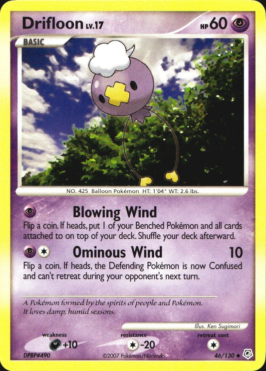 Drifloon 46/130 Uncommon Diamond & Pearl Pokemon Near Mint
