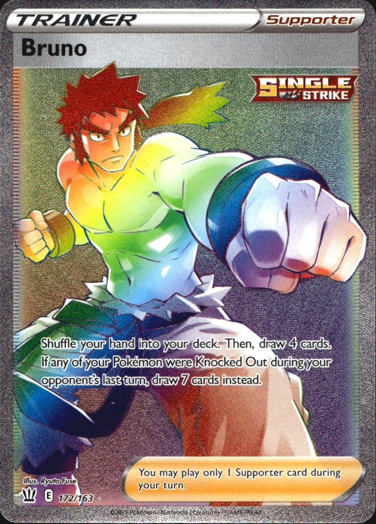 Bruno 172/163 Rainbow Rare Battle Styles Near Mint