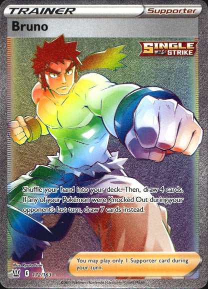 Bruno 172/163 Rainbow Rare Battle Styles Near Mint