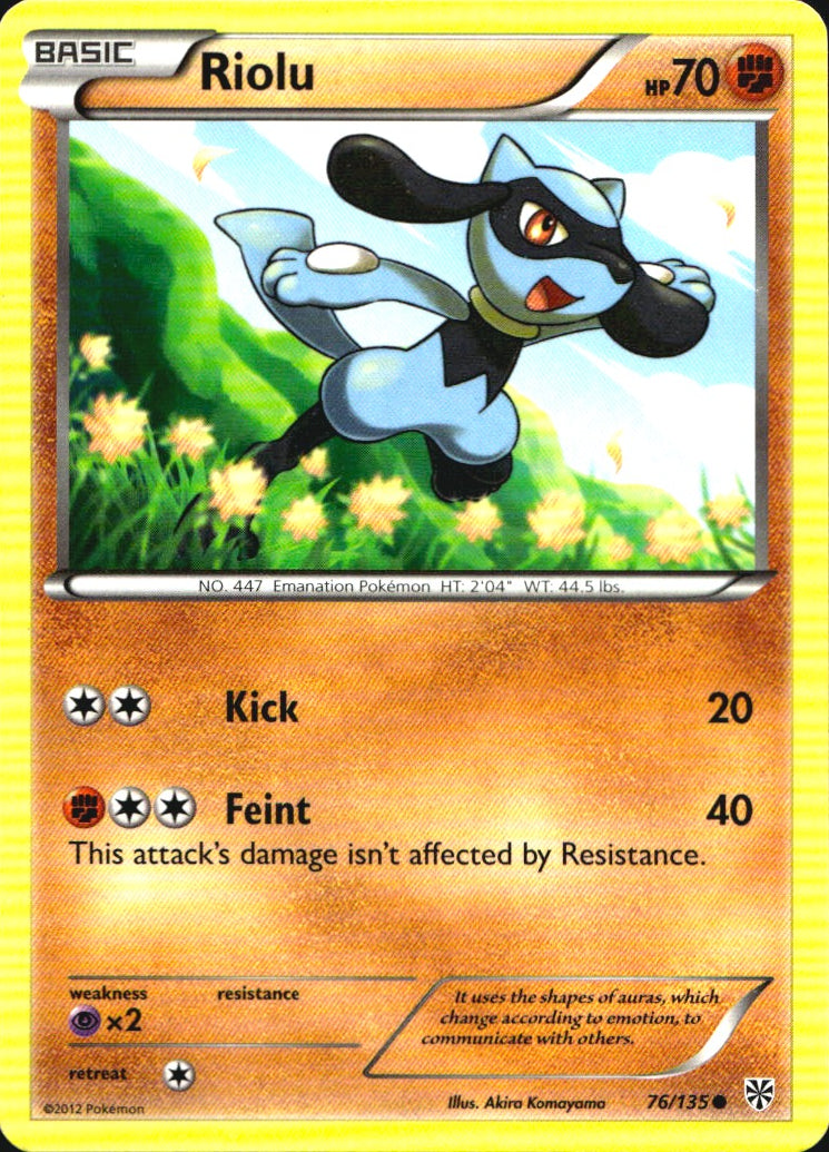 Riolu 76/135 Common Plasma Storm Pokemon Near Mint