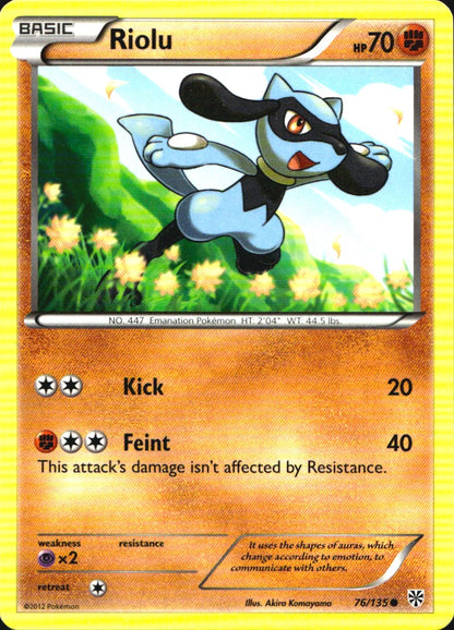 Riolu 76/135 Common Plasma Storm Pokemon Near Mint