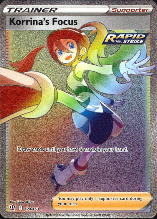 Korrina's Focus 174/163 Rainbow Rare Battle Styles Near Mint