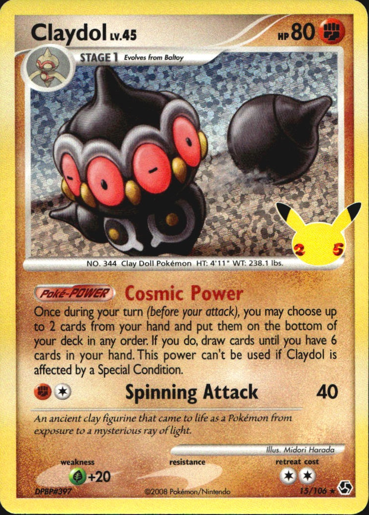 Claydol 15/106 holo Celebrations: Classic Collection Pokemon NM