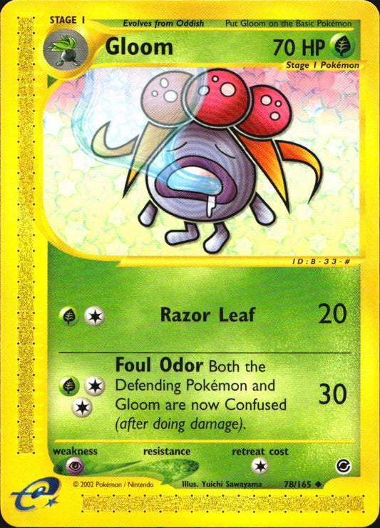 Gloom 78/165 Uncommon Expedition Base Set Pokemon Near Mint