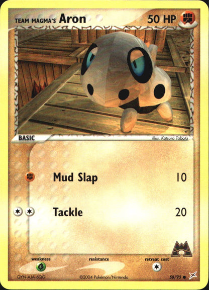 Team Magma's Aron 58/95 Common Team Magma vs Team Aqua Pokemon Near Mint