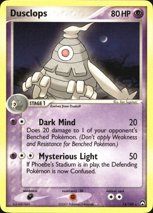 Dusclops 14/108 Rare Power Keepers Pokemon Near Mint