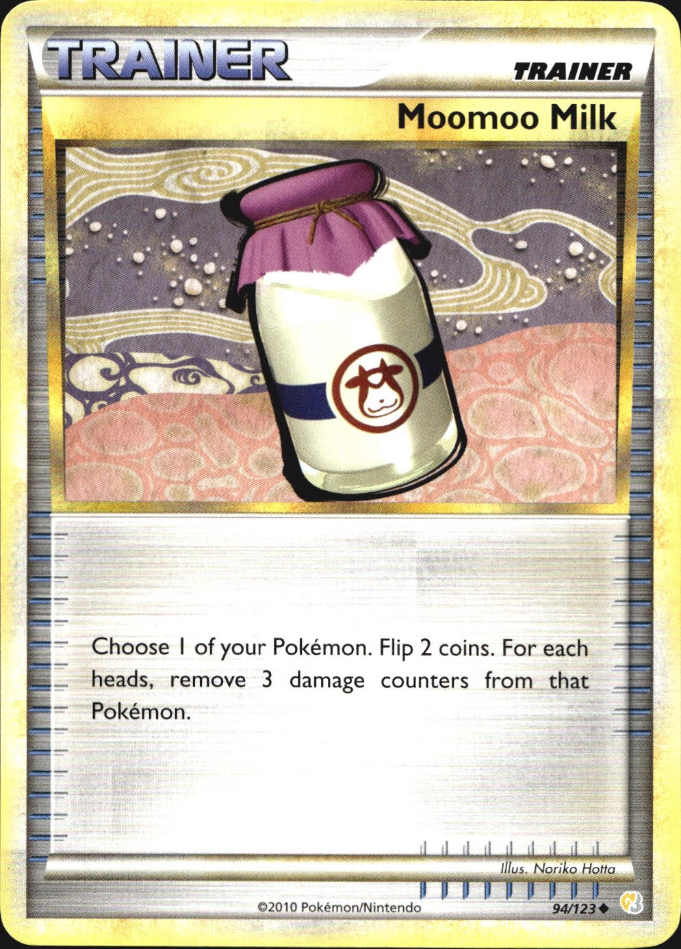 Moomoo Milk 94/123 Uncommon HeartGold & SoulSilver Pokemon Near Mint