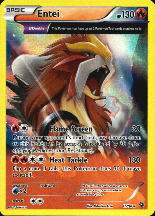 Entei 15/98 Holo Rare Ancient Origins Pokemon Near Mint
