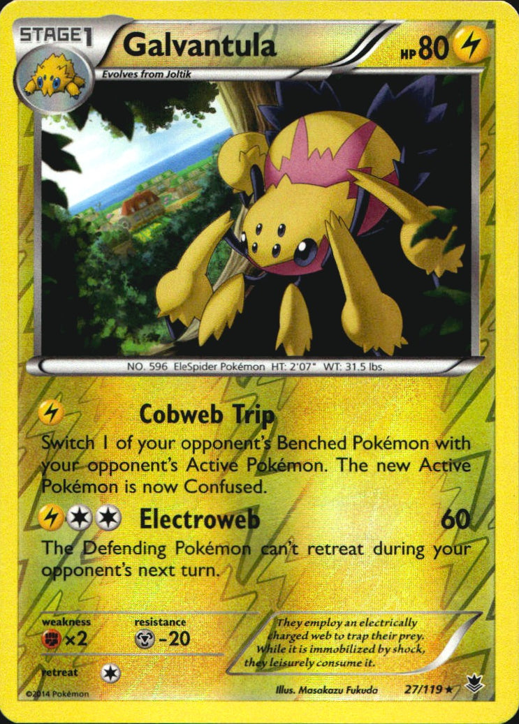 Galvantula 27/119 Rare Phantom Forces Pokemon Reverse Holo Near Mint