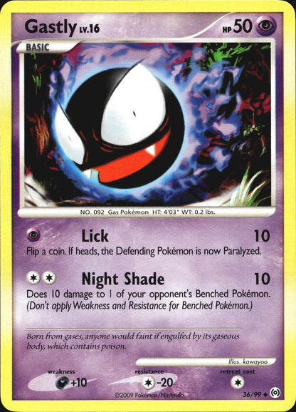 Gastly 36/99 Uncommon Arceus Pokemon Near Mint
