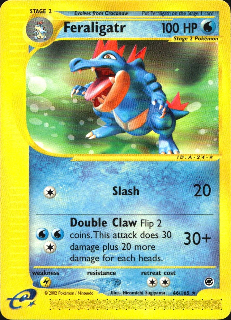 Feraligatr 46/165 Rare Expedition Base Set Pokemon Near Mint