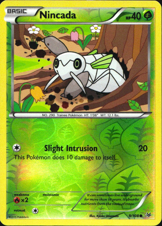 Nincada 9/108 Common Roaring Skies Pokemon Reverse Holo Near Mint