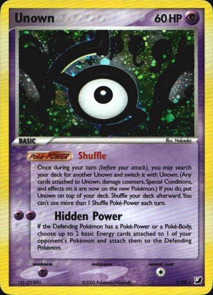 Unown S/115 Rare Unseen Forces Pokemon Near Mint