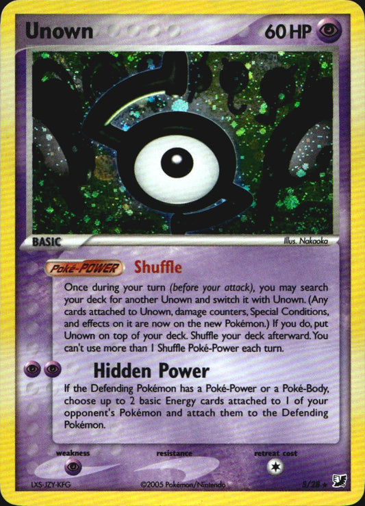 Unown S/115 Rare Unseen Forces Pokemon Near Mint