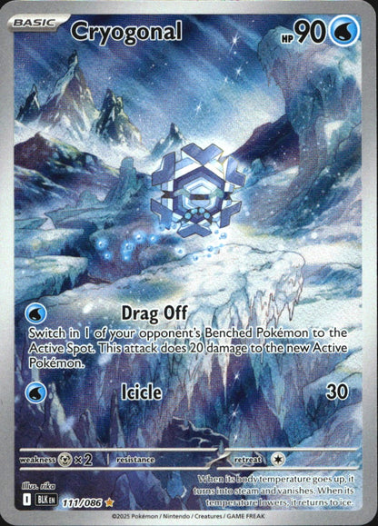 Cryogonal 111/086 Illustration Rare Black Bolt Pokemon Near Mint