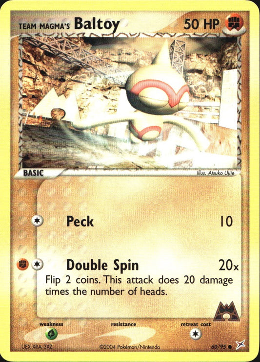 Team Magma's Baltoy 60/95 Common Team Magma vs Team Aqua Pokemon Near Mint