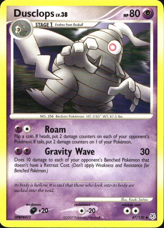 Dusclops 47/130 Uncommon Diamond & Pearl Pokemon Near Mint