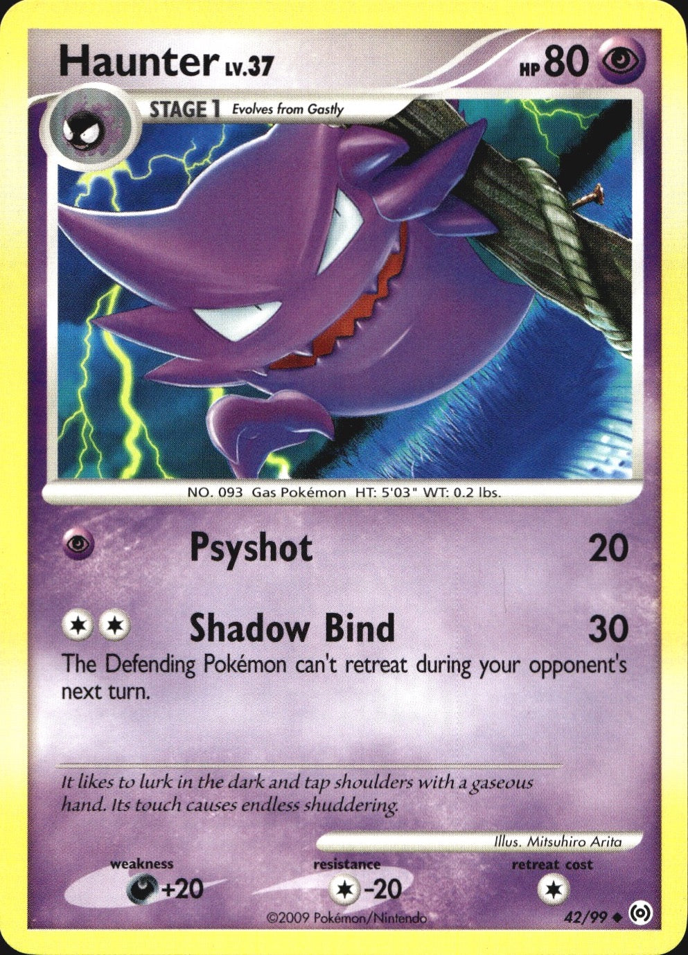 Haunter 42/99 Uncommon Arceus Pokemon Near Mint