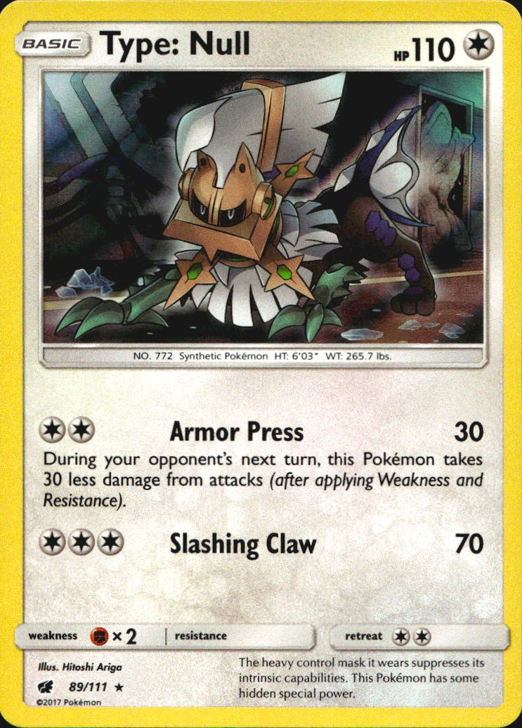 Type: Null 89/111 Holo Rare Crimson Invasion Pokemon Near Mint