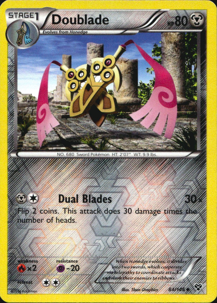 Doublade 84/146 Uncommon XY Pokemon Reverse Holo Near Mint