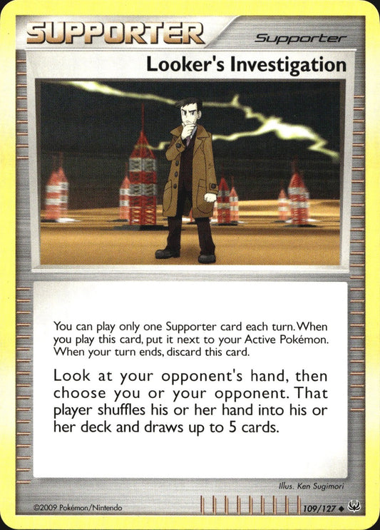 Looker's Investigation 109/127 Uncommon Platinum Pokemon Near Mint