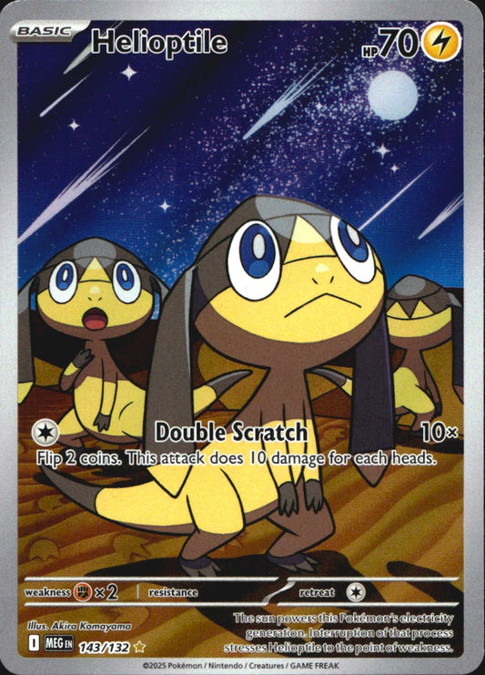 Helioptile 143/132 Illustration Rare Mega Evolution Pokemon Near Mint