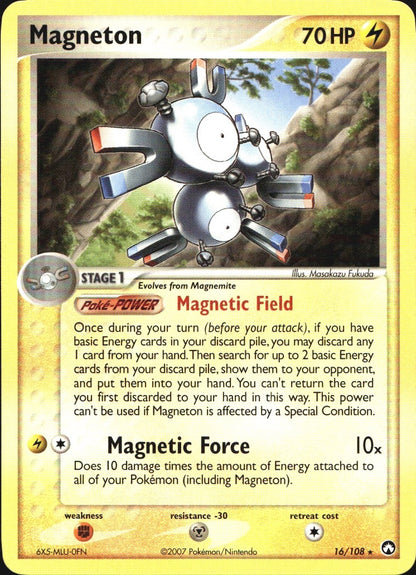 Magneton 16/108 Rare Power Keepers Pokemon Near Mint