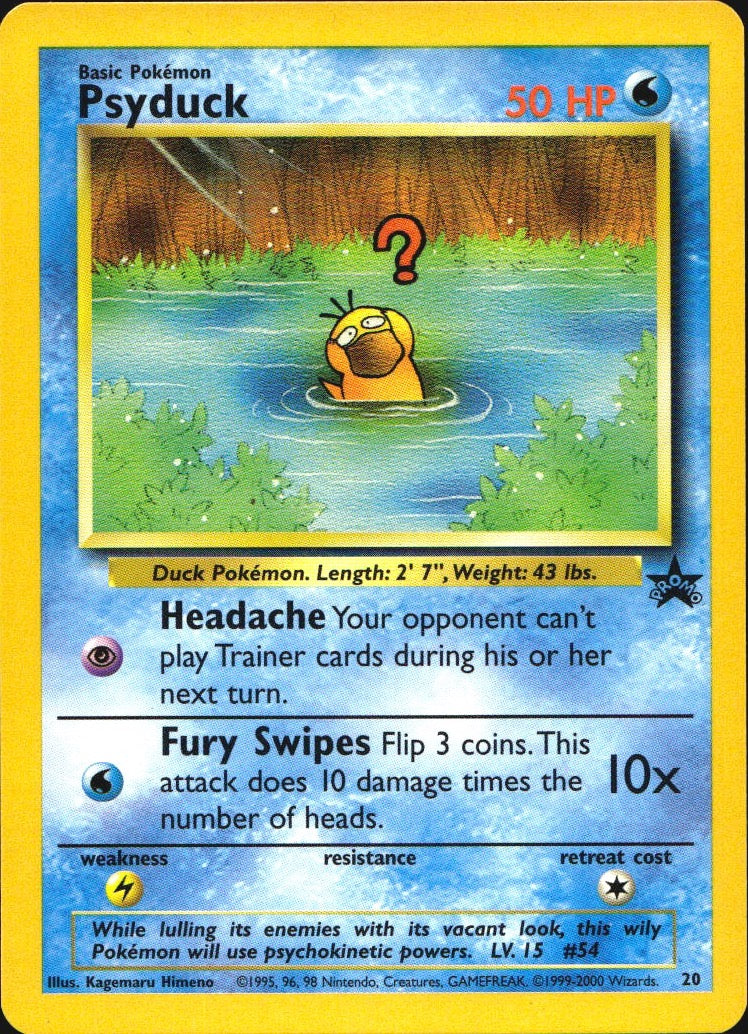 Psyduck 20 Promo Wizards Black Star Promos Pokemon Near Mint
