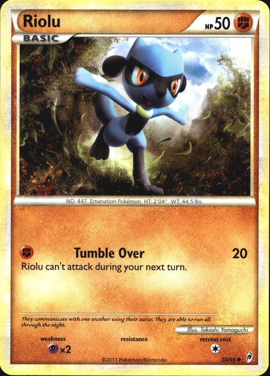 Riolu 50/95 Uncommon Call of Legends Pokemon Near Mint
