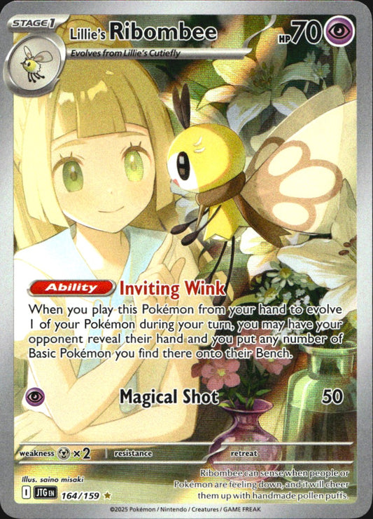 Lillie's Ribombee 164/159 Illustration Rare Journey Together Pokemon Near Mint
