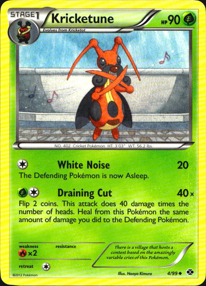 Kricketune 4/99 Uncommon Next Destinies Pokemon Near Mint