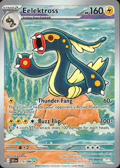 Eelektross 115/086 Illustration Rare Black Bolt Pokemon Near Mint