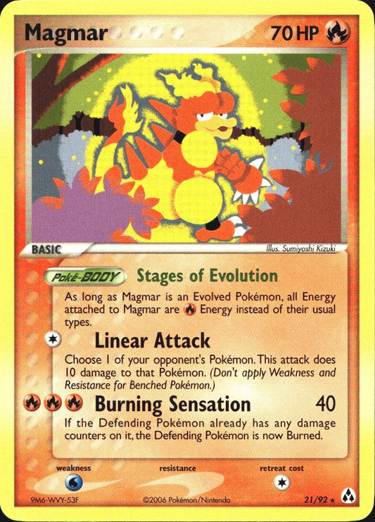 Magmar 21/92 Rare Legend Maker Pokemon Near Mint