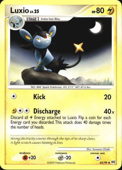 Luxio 43/99 Uncommon Arceus Pokemon Near Mint