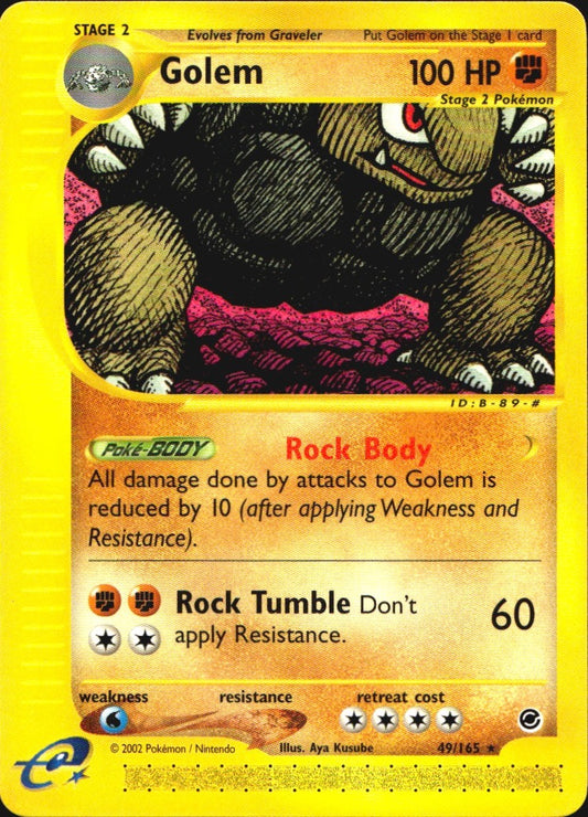 Golem 49/165 Rare Expedition Base Set Pokemon Near Mint