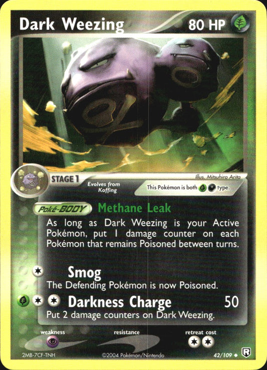 Dark Weezing 42/109 Uncommon Team Rocket Returns Pokemon Near Mint