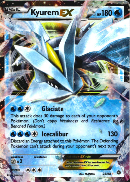 Kyurem EX 25/98 Holo Rare EX Ancient Origins Pokemon Near Mint