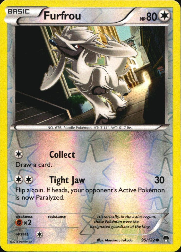 Furfrou 95/122 Common BREAKpoint Pokemon Reverse Holo Near Mint