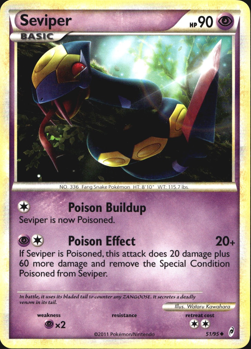 Seviper 51/95 Uncommon Call of Legends Pokemon Near Mint