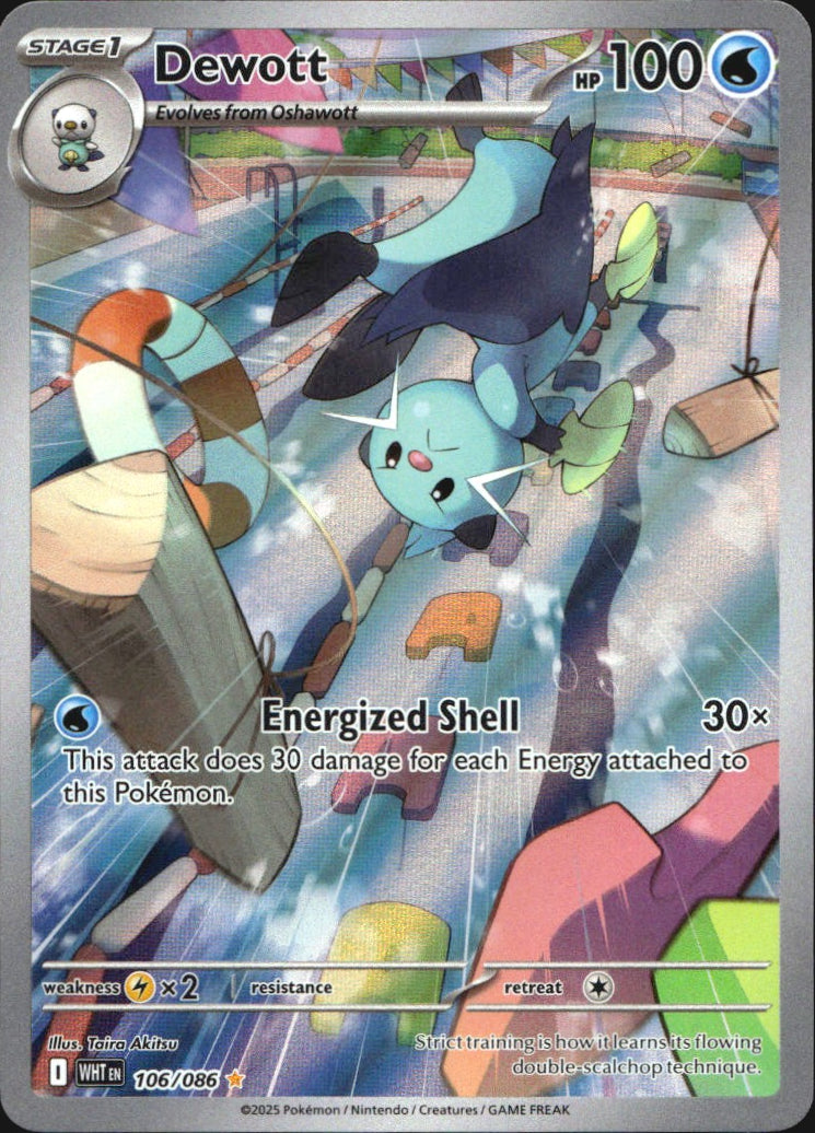 Dewott 106/086 Illustration Rare White Flare Pokemon Near Mint