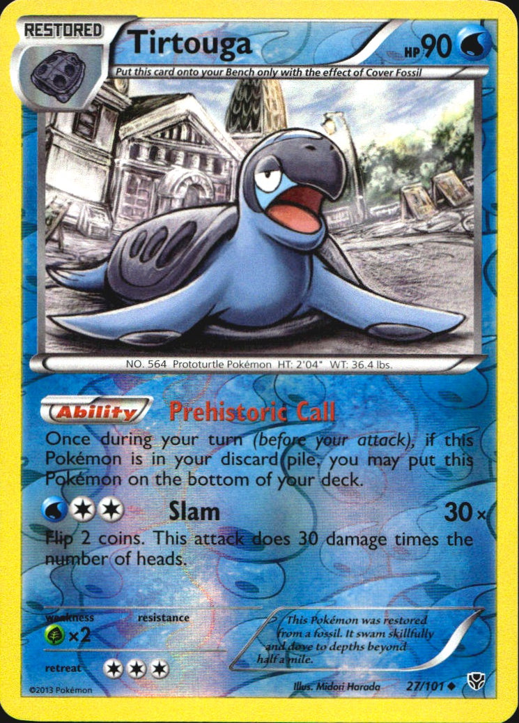 Tirtouga 27/101 Uncommon Plasma Blast Pokemon Reverse Holo Near Mint