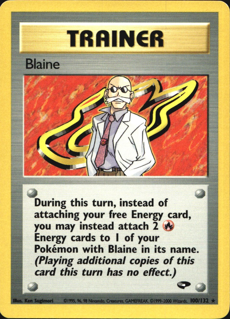 Blaine 100/132 Rare Gym Challenge Pokemon Near Mint