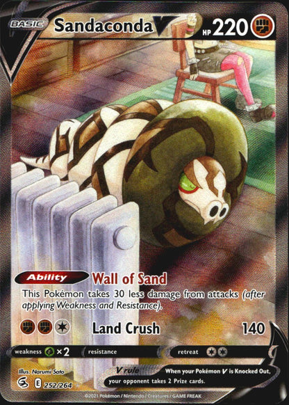 Sandaconda V 252/264 Rare Ultra Fusion Strike Pokemon Near Mint