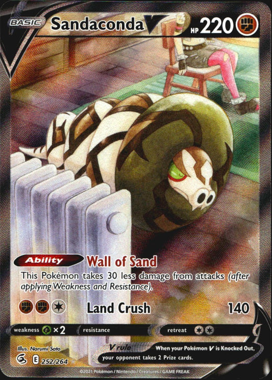 Sandaconda V 252/264 Rare Ultra Fusion Strike Pokemon Near Mint